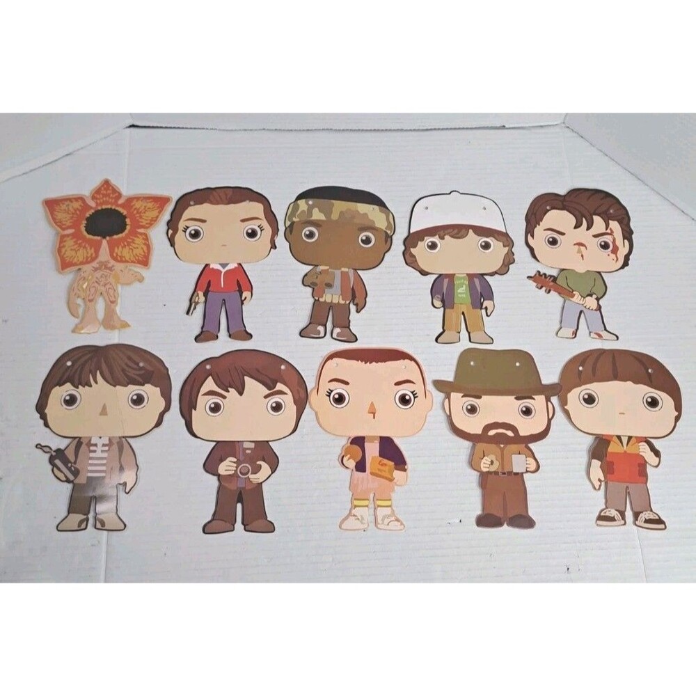 Stranger Things Party Decorations Chibi Birthday Cardstock Characters 7” Decor